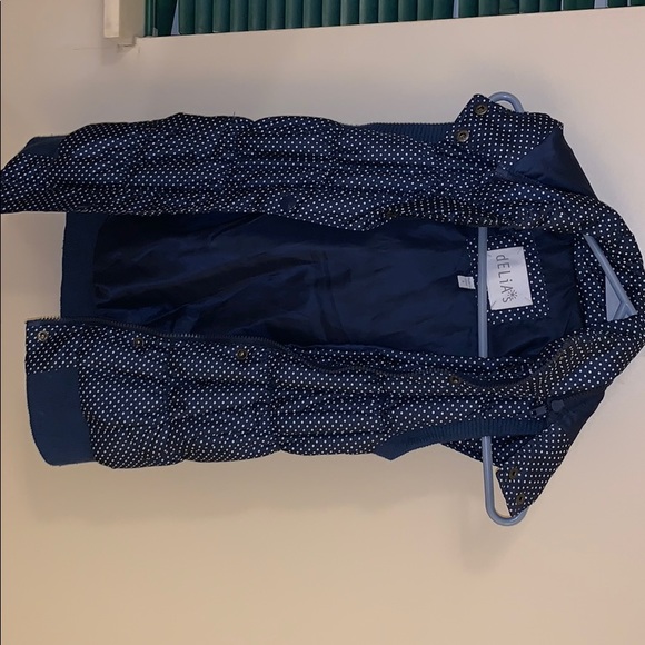 dELiA*s Jackets & Blazers - Polka dot vest with hoodie that can be removed